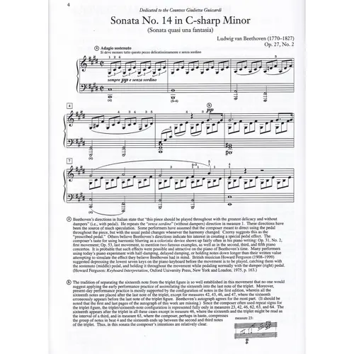 Sonata No. 14 in C-sharp Minor, Opus 27, No. 2 ("Moonlight")