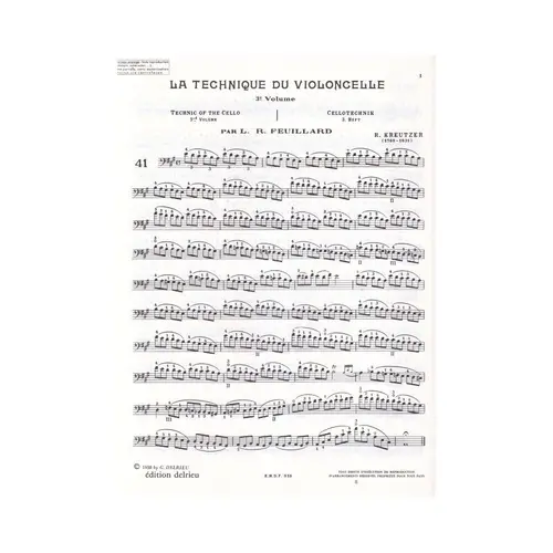 La Technique Du Violoncelle - Vol.3