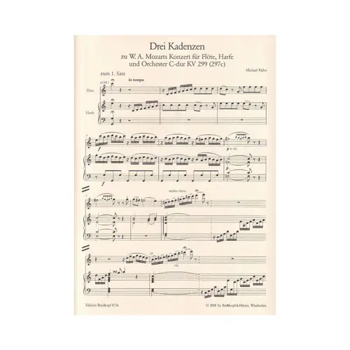 Three Cadenzas to Mozart's Concerto in C major KV 299 (297c)