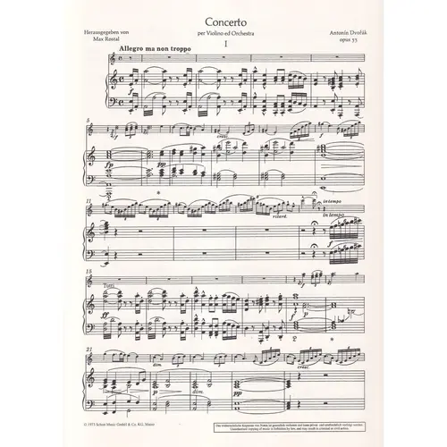 Concerto in A Minor, Op. 53 for violin and piano