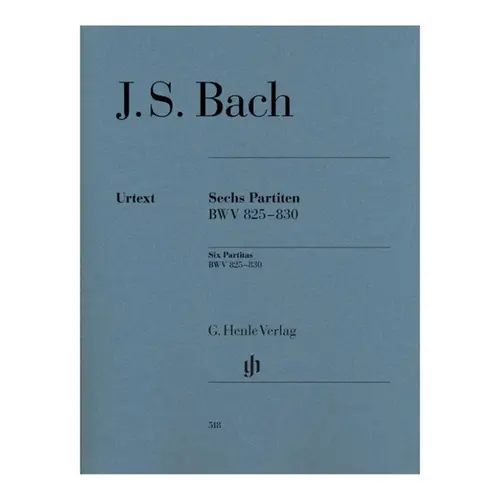 Sechs Partiten - Bwv 825-830  (Piano) - Urtext
