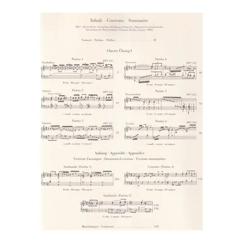 Sechs Partiten - Bwv 825-830  (Piano) - Urtext