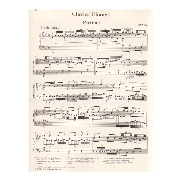 Sechs Partiten - Bwv 825-830  (Piano) - Urtext