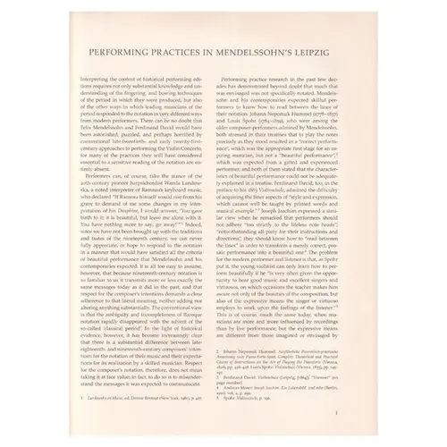 Performance Practices in the Violin Concerto op. 64 and Chamber Music for Strings of Felix Mendelssohn Bartholdy
