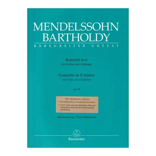 Concerto for Violin and Orchestra E minor op. 64 - piano reduction - late version