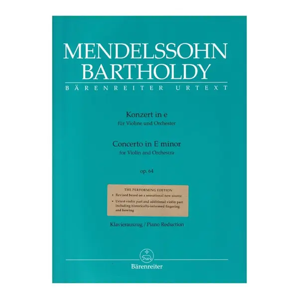 Concerto for Violin and Orchestra E minor op. 64 - piano reduction - late version