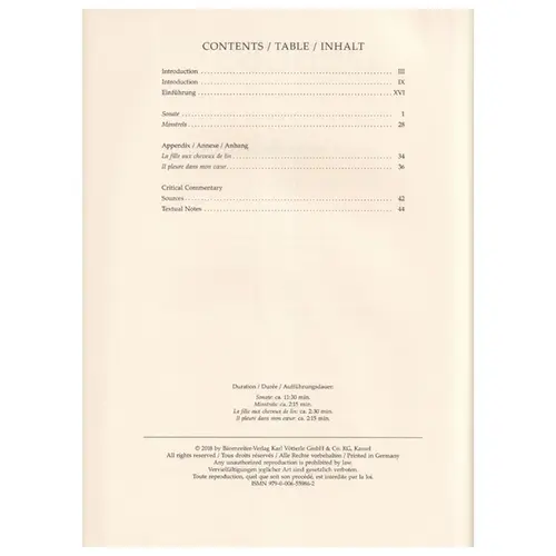 Works for Violin and Piano