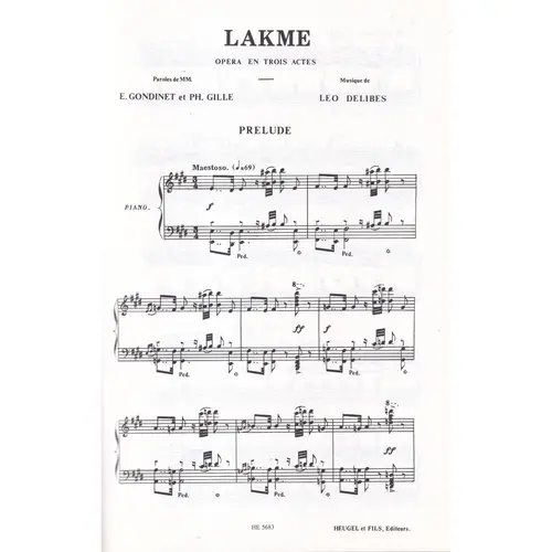 Lakme  (Vocal Score)