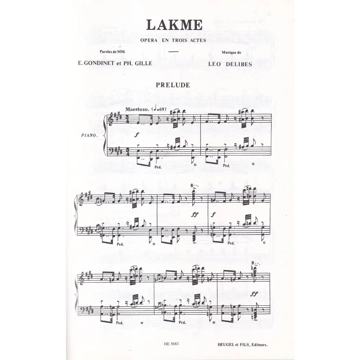 Lakme  (Vocal Score)