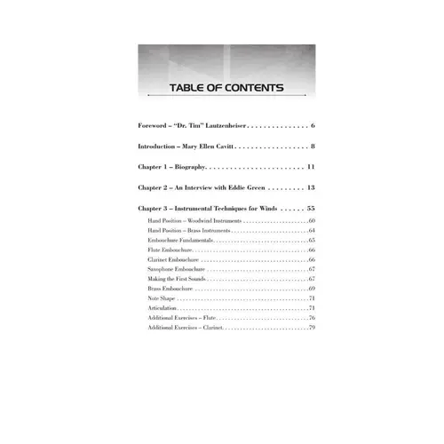 On Teaching Band: Notes from Eddie Green