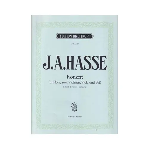 Konzert fur flote, zwei violinen, viola und bass h-moll