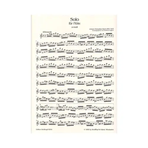 Solo for flute a-moll BWV 1013