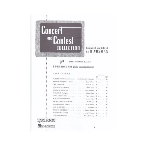 Concert and Contest Collection for Trombone