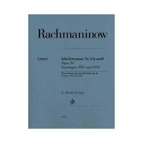 Piano Sonata no. 2 b flat minor op. 36, Versions 1913 and 1931
