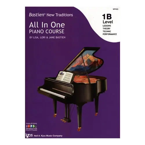 All in one piano course level 1B - Lessons, theory, technic, performance