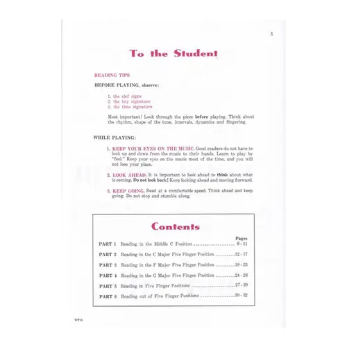 Sight Reading - Level 1