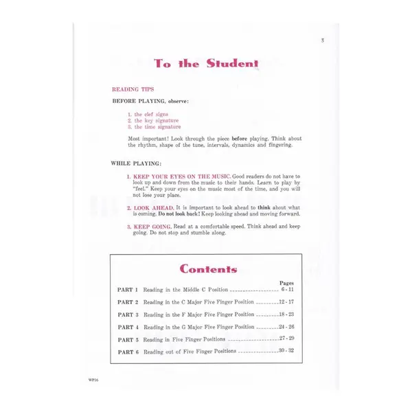 Sight Reading - Level 1