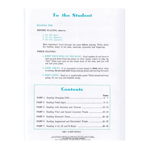 Sight Reading - Level 4