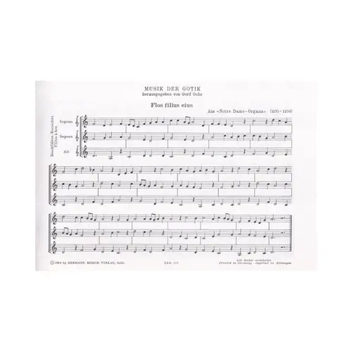 Musik Der Gotik - Six Pieces From The 13Th - 15Th Century