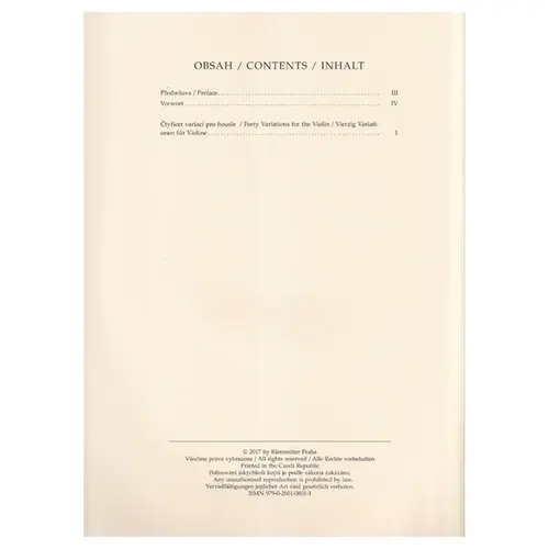 Forty Variations for the Violin Op. 3
