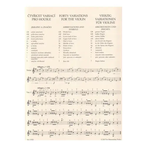 Forty Variations for the Violin Op. 3