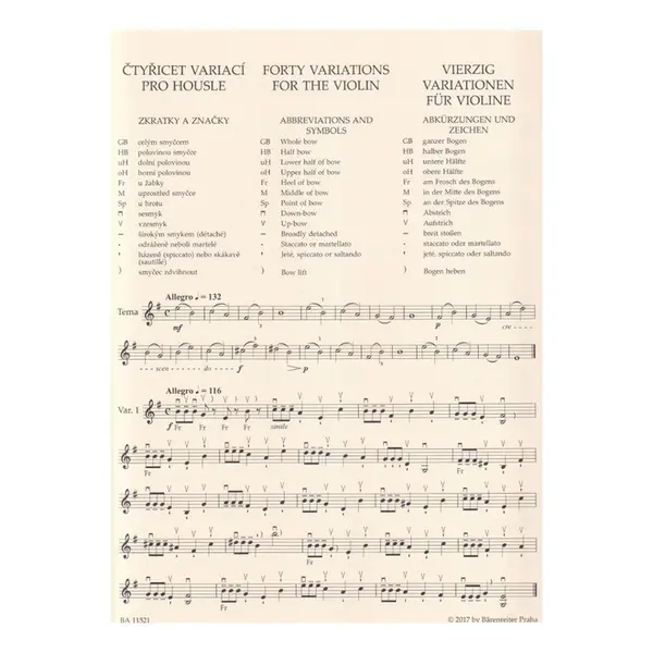 Forty Variations for the Violin Op. 3