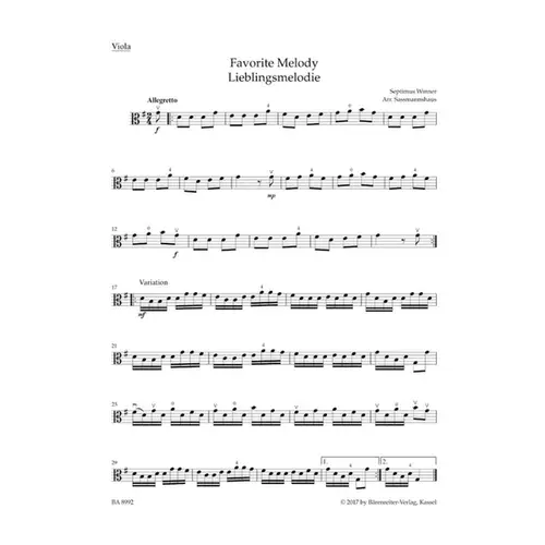 Viola Recital Album Vol.3 - first position