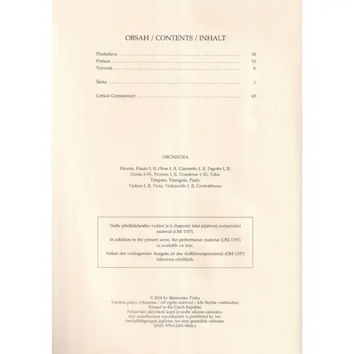 Sárka from: Má vlast (My Fatherland) - score
