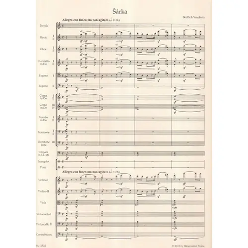 Sárka from: Má vlast (My Fatherland) - score