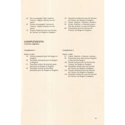 Daphnis et Églé - vocal score