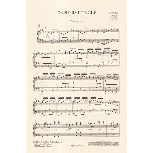 Daphnis et Églé - vocal score