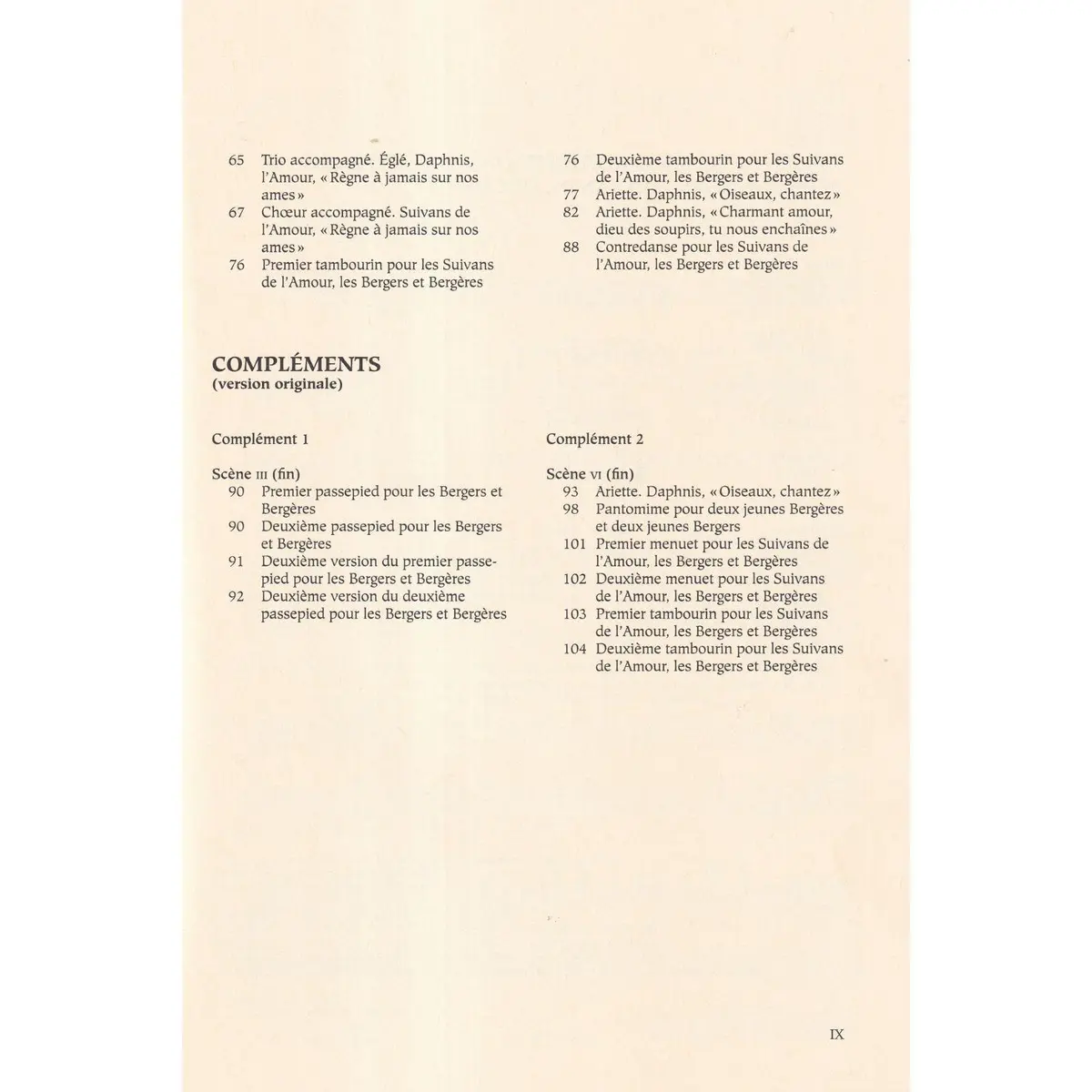 Daphnis et Églé - vocal score