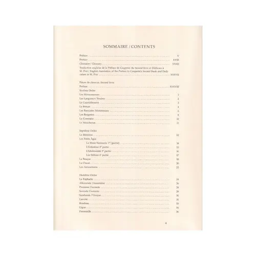Pièces de clavecin - second livre (1717) for Harpsichord