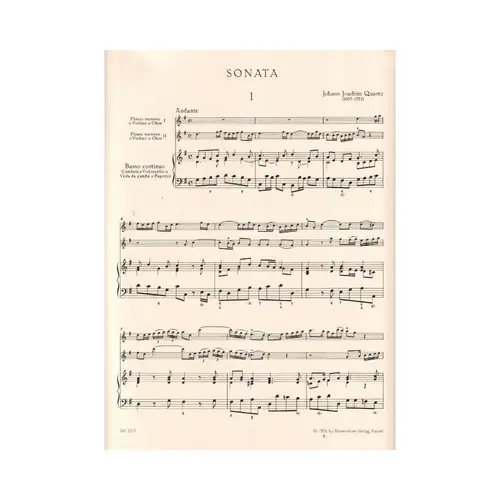 Triosonate für zwei Flöten und Basso continuo G-Dur