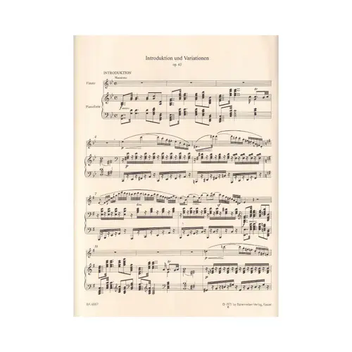 Introduktion und Variationen für Flöte und Klavier