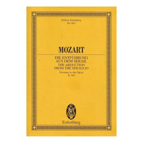From de abduction from the Seraglio overture to the opera KV 384 - study score