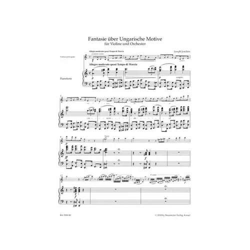 Fantasy on Hungarian Themes (1850), Fantasy on Irish [Scottish] Themes (1852) for Violin and Orchestra