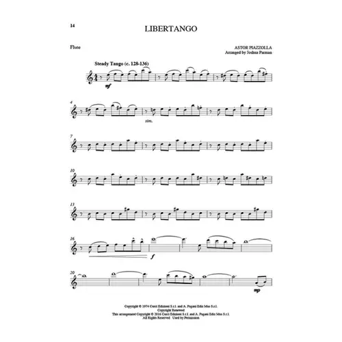 25 Piazzolla Tangos for Flute and Piano