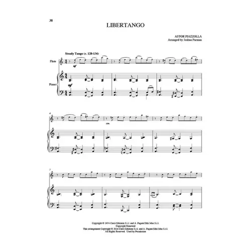 25 Piazzolla Tangos for Flute and Piano