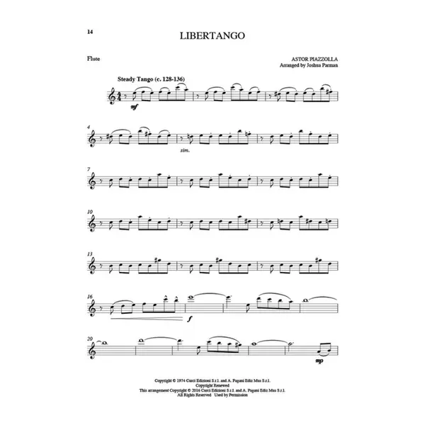25 Piazzolla Tangos for Flute and Piano