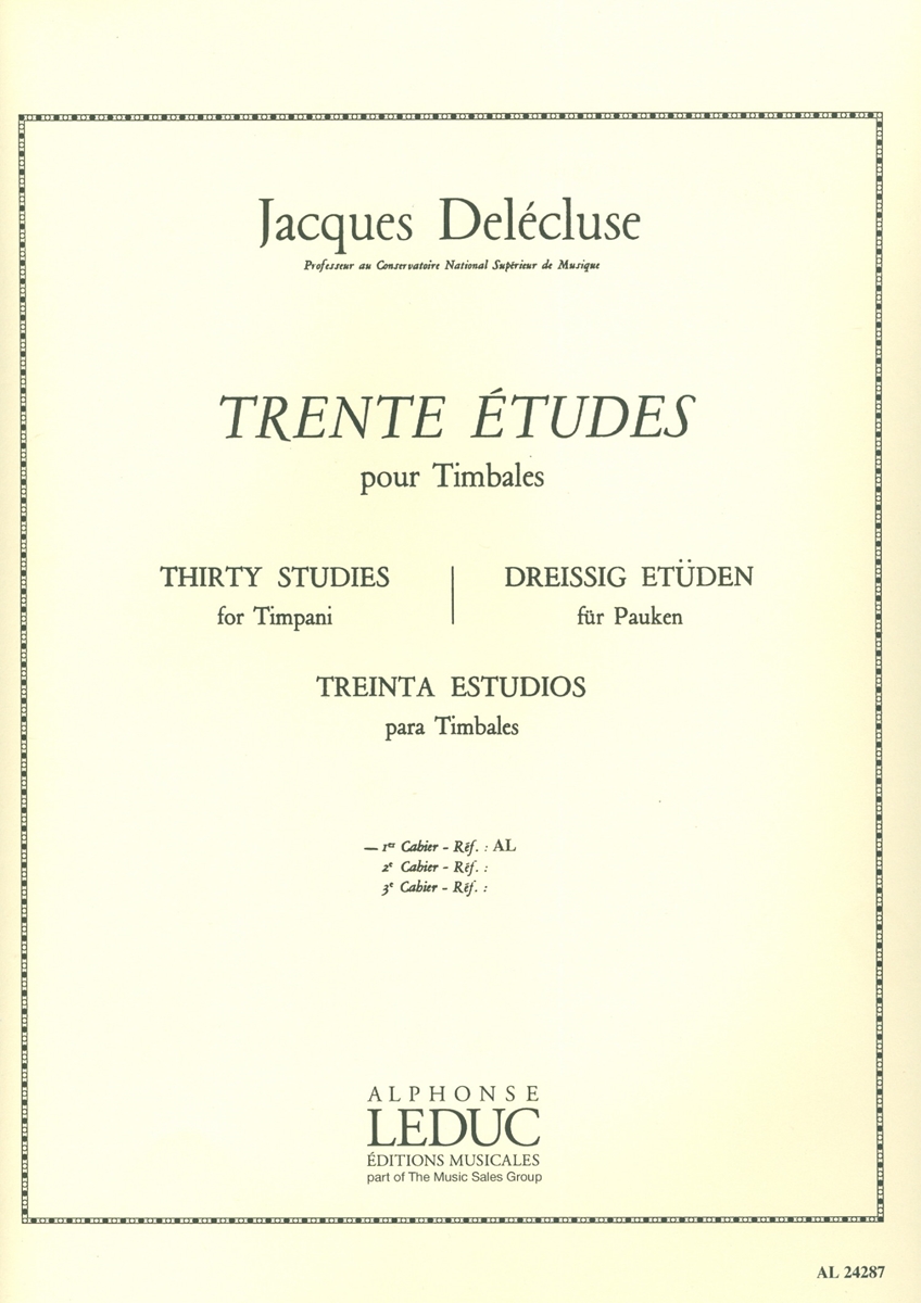 30 estudos para timpano 30 Etudes For Timpani Vol.1 Alphonse Leduc