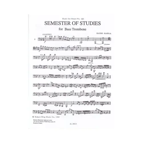 Semester of Studies For Bass Trombone