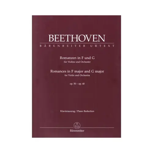 Romances in F major and G major for Violin and Orchestra op. 50, 40 - piano reduction