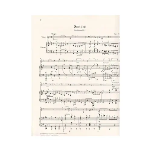 Sonata for Violin and Piano Op.82