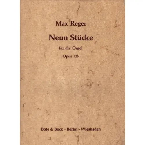 Neun Stucke Fur Die Orgel - Op.129