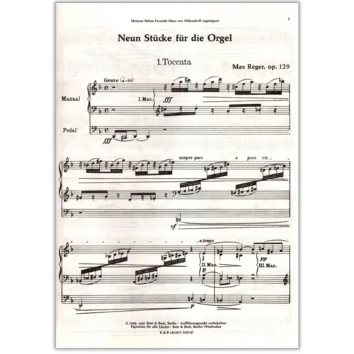 Neun Stucke Fur Die Orgel - Op.129