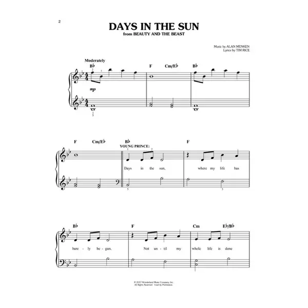 Disney - Latest hits - easy piano