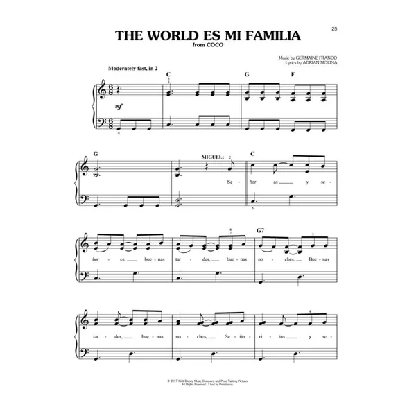 Disney - Latest hits - easy piano