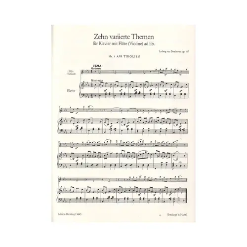 Zehn Varierte Themen Op.107 Heft I