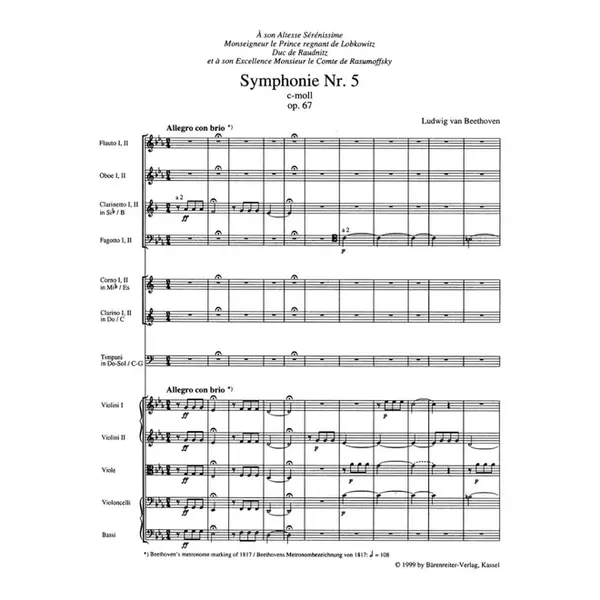 Symphony N.5 in C minor - Study Score